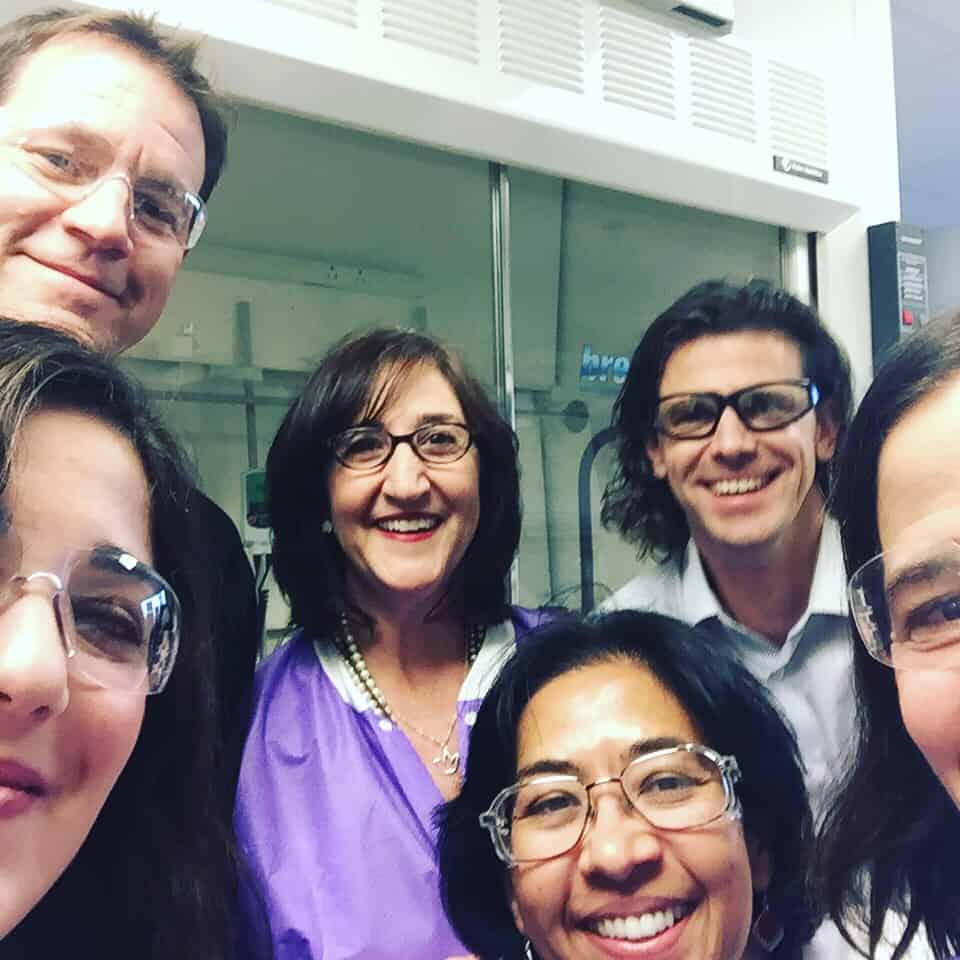 Emily snapped a selfie with some of the Vertex scientists she met at their California laboratory.